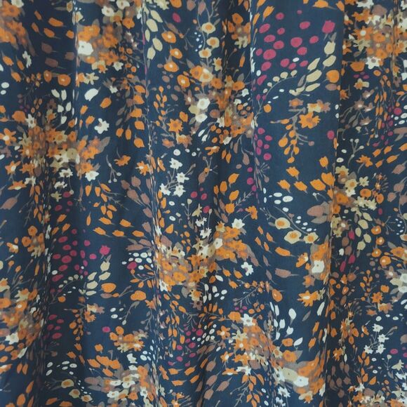 NEW Blair Fall Floral A-line Below Knee/Midi Skirt in Chestnut Size Large - Picture 5 of 9